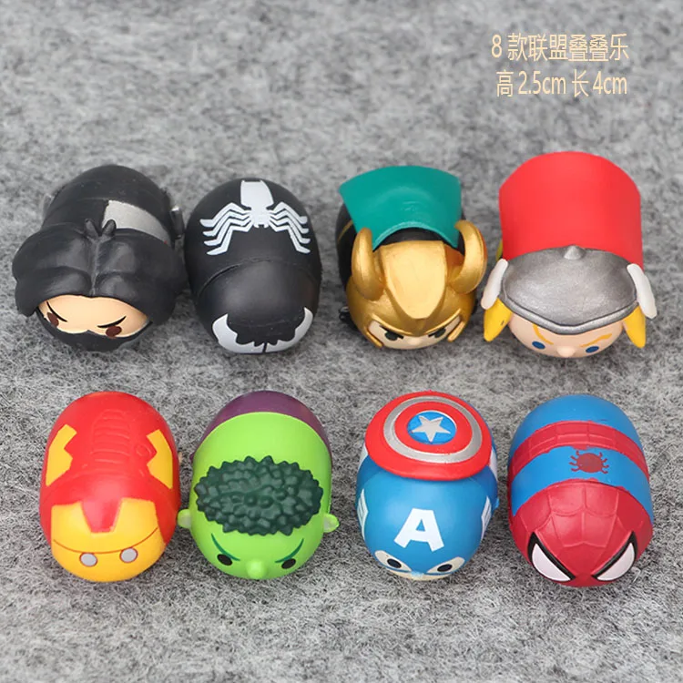 Куклы Disney Tsum 8 шт./лот Милая мини Экшн фигурка Мстители Человек паук Веном