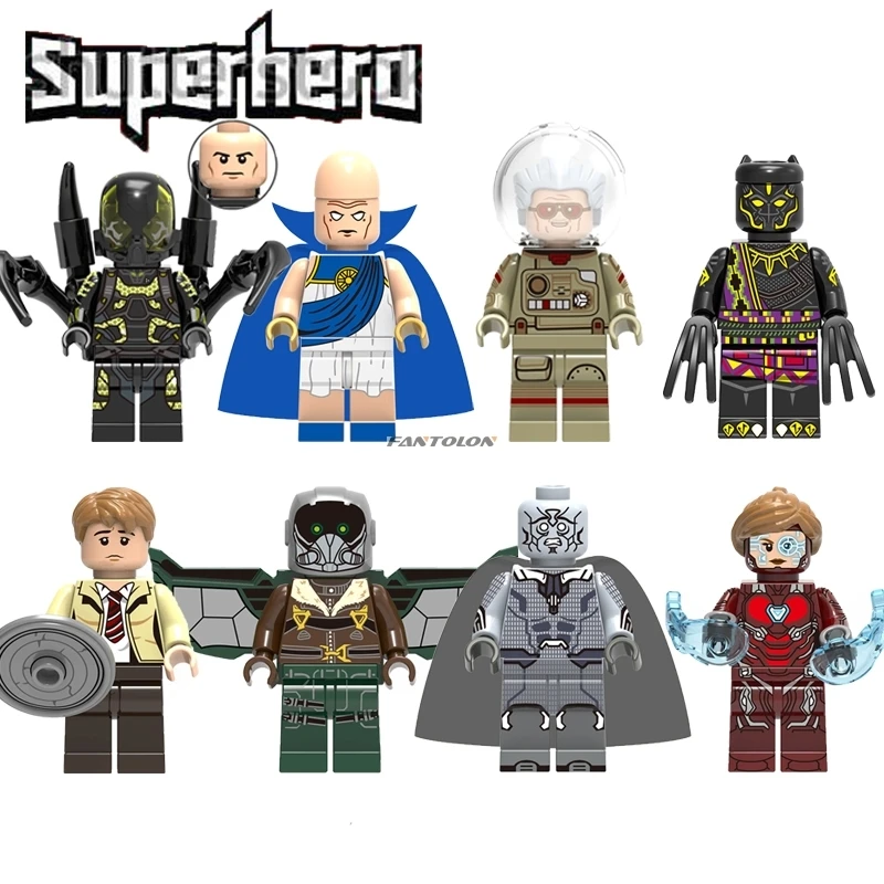 

Superheroes Stan Lee T'Chaka Observer Deadth Vision Pepper Deadth Vision Bricks X0218
