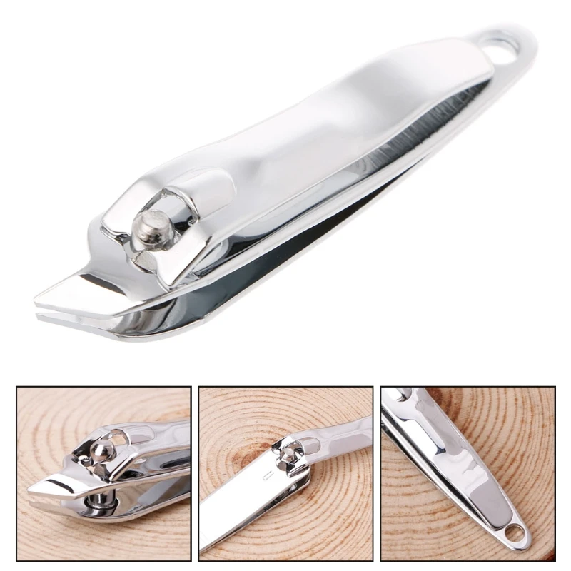 

Stainless Steel Finger Toe Nail Trimmer Clippers Manicure Oblique Nail Scissors