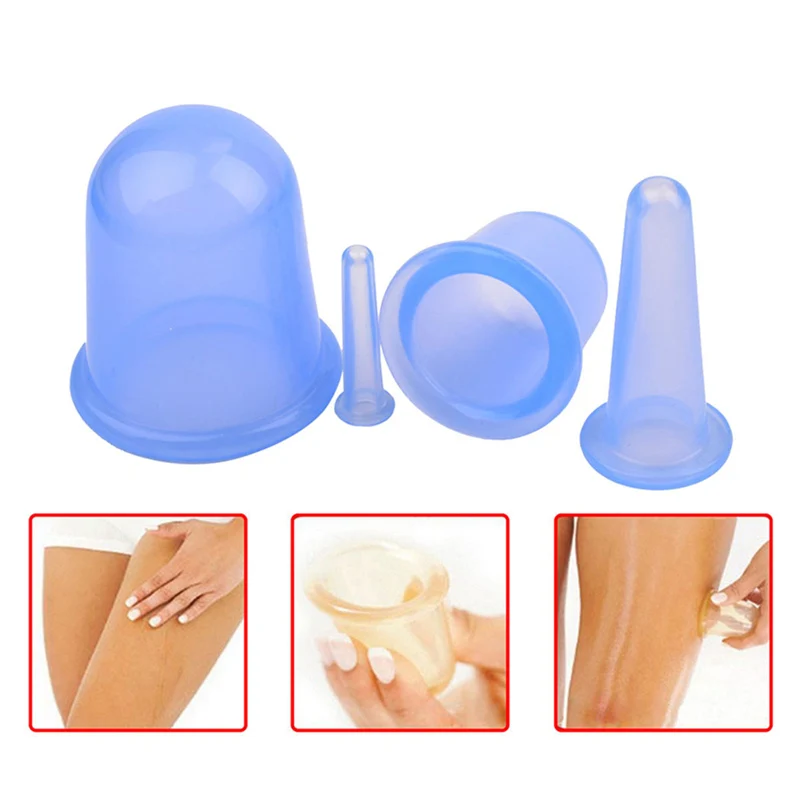 

Therapy Silicone Body Cupping Cups Set Face Neck Back Pain Relief Eyes Massage Vacuum Cans Anti-cellulite Massager Suction Cup