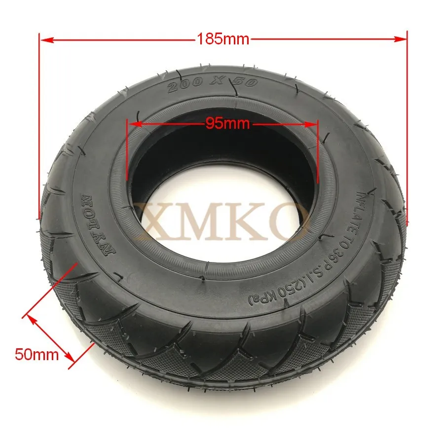 Razor Electric Scooter Front Tire 200x50 Inner Tube Tire Razor E100 E125 E175 E200 E300 eSpark Front Wheel Tyre 2