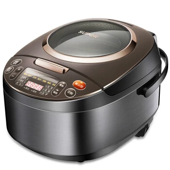 

LED Display Easy Operation Home Electric Rice Cooker 4L Intelligent Reservation Panoramic Window Rice Cooking Machine Set