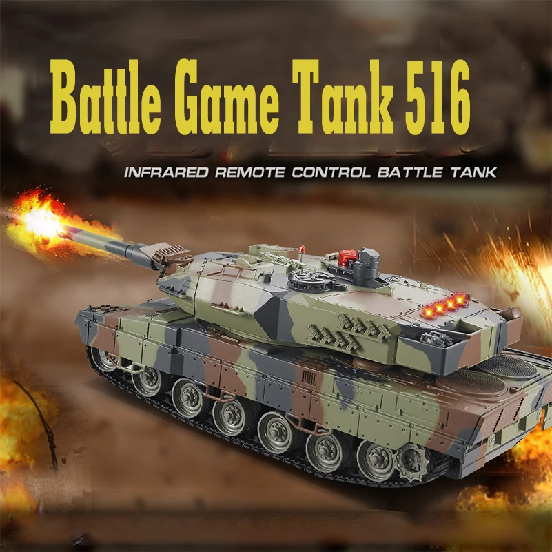 Mini 516 RC Tank Toys With Fighting Infrared Ray LED Remote Control Battle Tanks Model Outdoors Shoot Robot RC Toys for Kid Gift