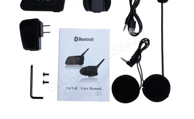 VNETPHONE 1200 м BT мотоциклетный шлем Bluetooth гарнитура переговорные 4 всадников полностью дуплекс беспроводной связь домофон