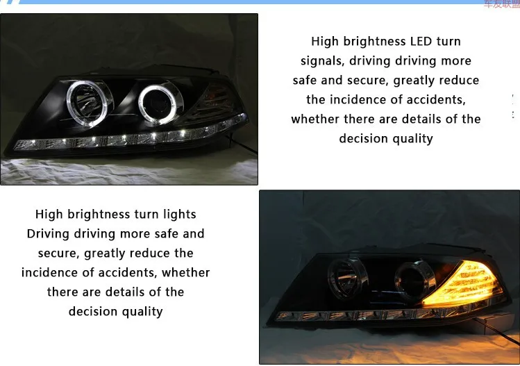 2010 2011 2012 для skoda octavia головной светильник s автомобильный Стайлинг U светодиодный светильник ангельские глазки DRL Парковка для octavia A5 головная лампа