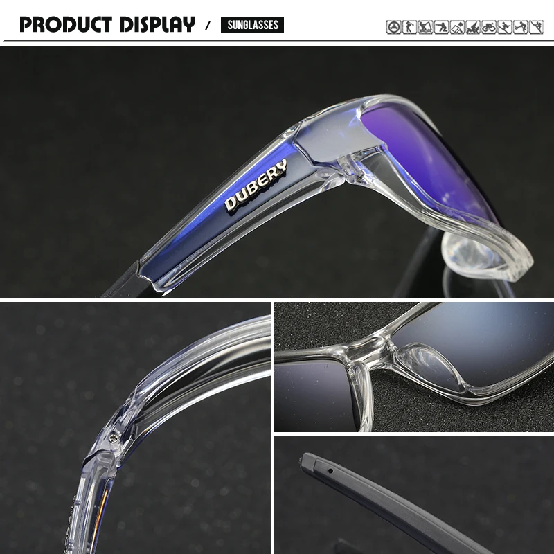 DUBERY New Arrival Polarized Driving Sport Sunglasses For Men And Women High Quality Luxury Brand Designer M620 DUBERY New Arrival Polarized Driving Sport Sunglasses For Men And Women High Quality Luxury Brand Designer M620