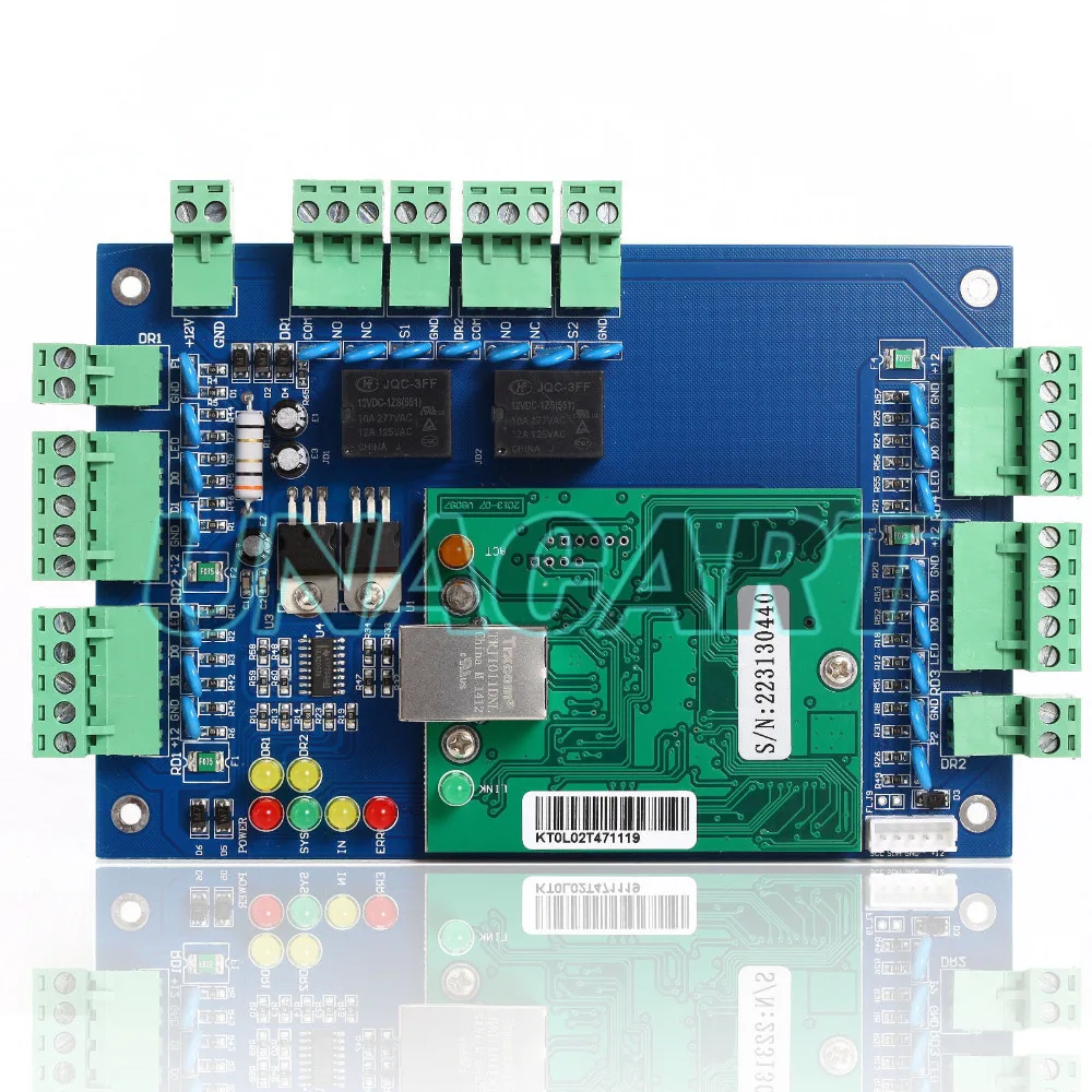 

WIEGAND TCP/IP Network Access Control Board Panel Controller For 2 Door 4 Reader
