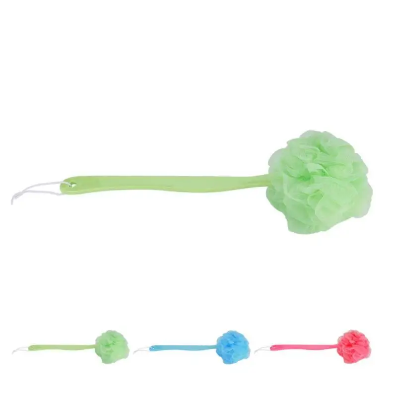 Bath Shower Ball Brush Mesh Hung Supersoft Sponge Plastic Long Handle