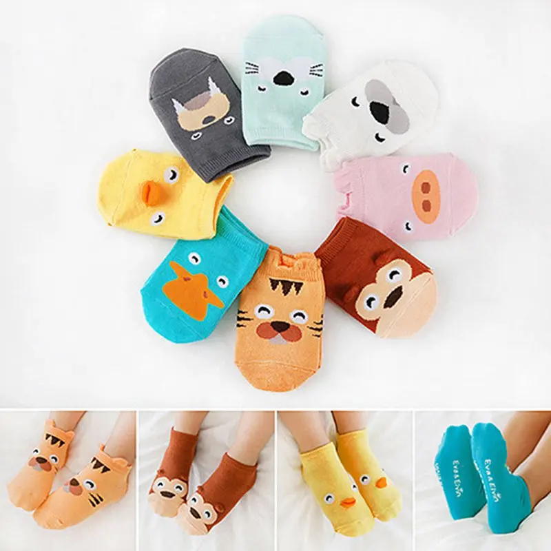 

Cartoon Baby Socks Cotton Animal Asymmetry Toddler Infant Cute Casual Anti-slip Socks Ankle Floor Socks For Baby
