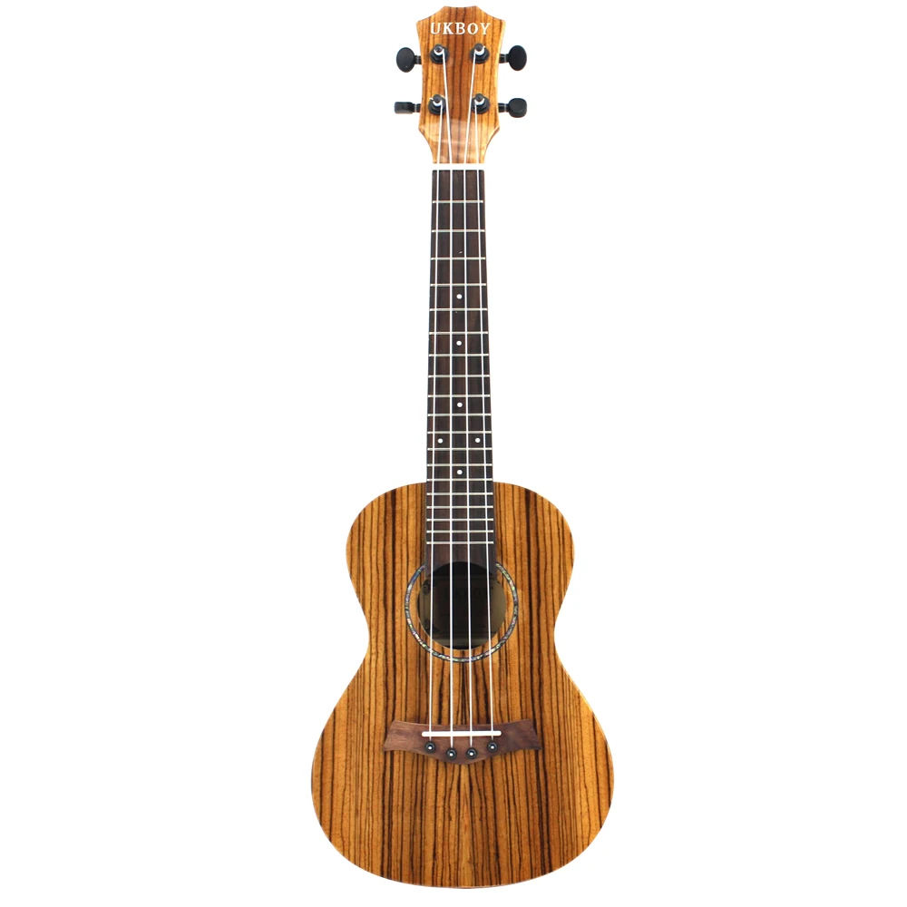 Eastun 23 "глянцевый Ukelele палисандр гриф 4 Strings Гавайский мини гитара Зебра укулеле Уке