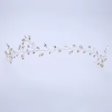 TUANMING, модная свадебная повязка на голову ручной работы, серебряная Хрустальная лента для волос, романтическое свадебное украшение для волос, головной убор невесты, Женские Ювелирные изделия