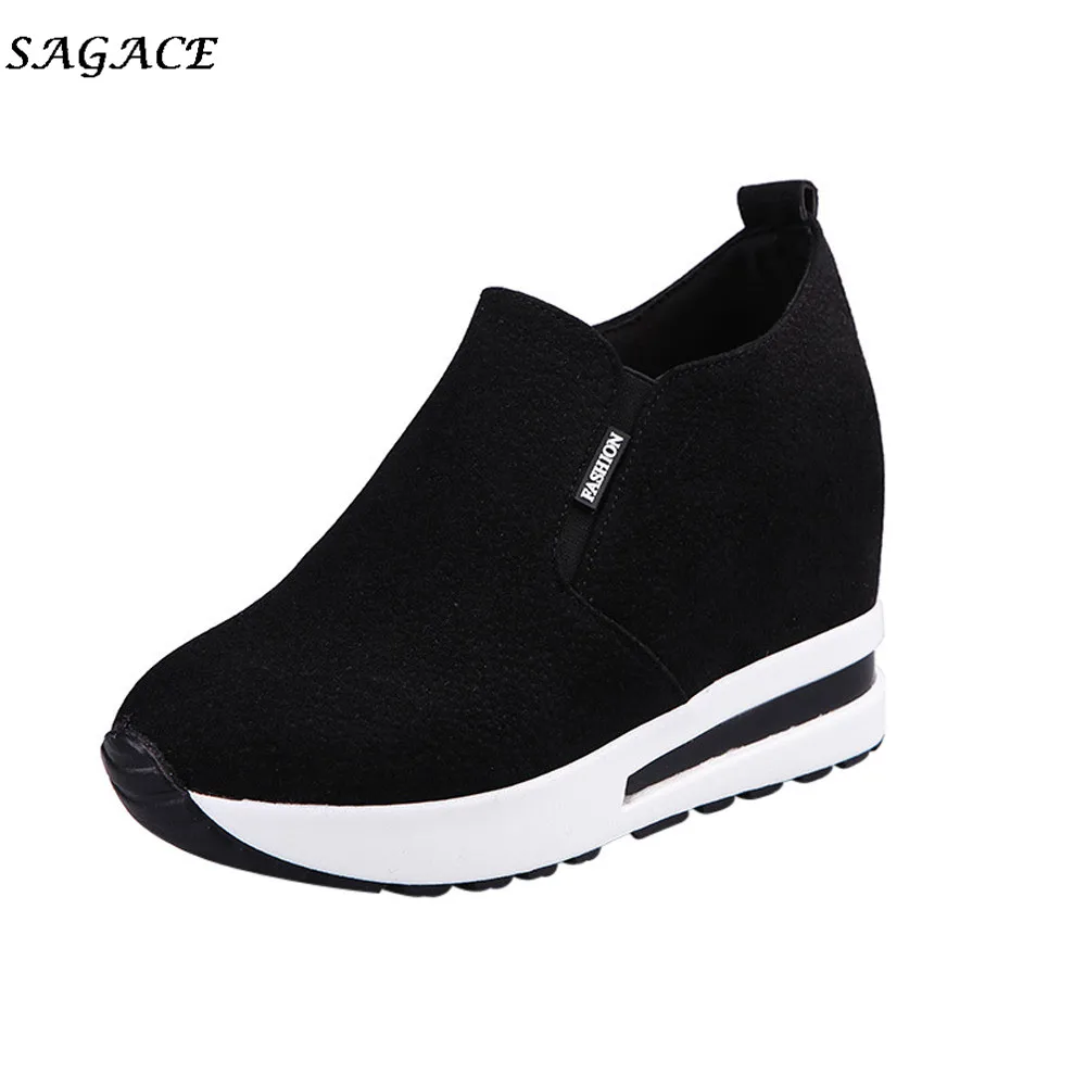 CAGACE 2018 New Shoes Women Casual Round Cross Straps Autumn Hidden ...