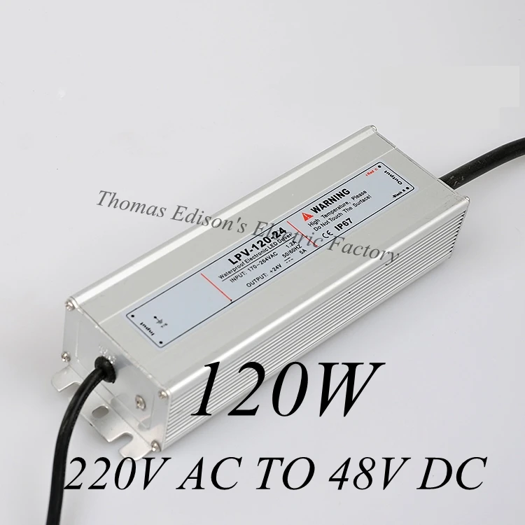 

DIANQI waterproof power supply 220V AC TO 48v DC 120w 48v 120w ac dc converter LED Driver Waterproof Electronic