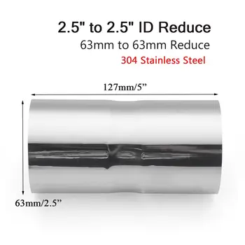 

63mm Car Exhaust Muffler Pipe 2.5" Exhaust Tip Auto Tail Tube Stainless Steel