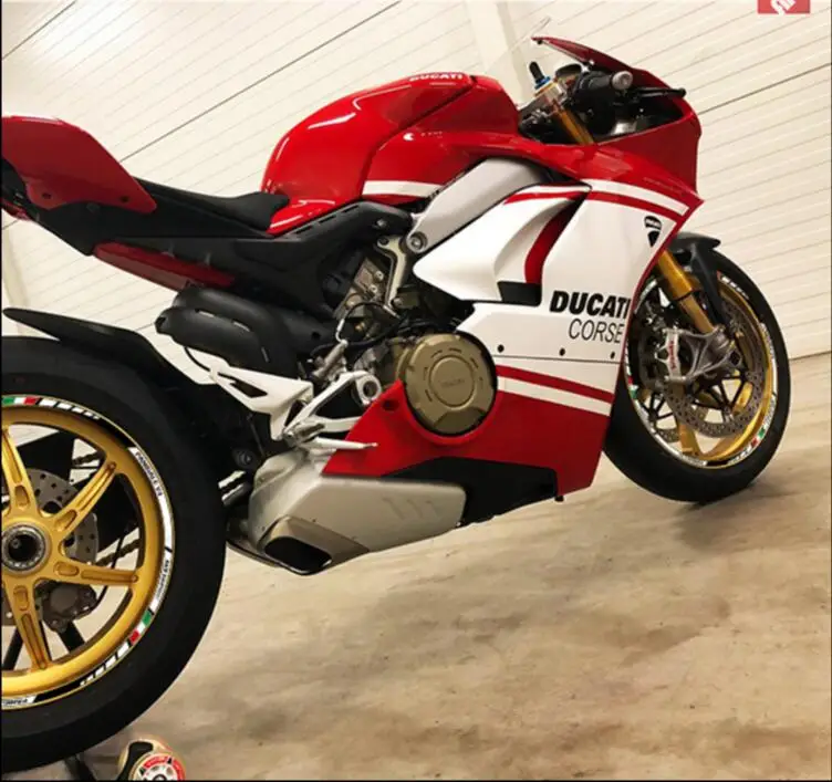 12 шт. наклейки на колеса мотоцикла в полоску Светоотражающие Обода для DUCATI PANIGALE