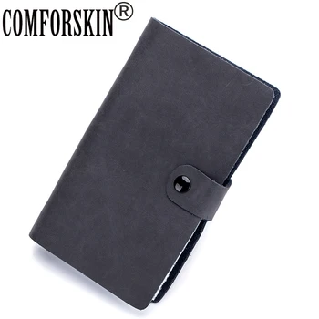 

COMFORSKIN New Arrivals Split Leather Unisex Credit Card Holders Multi-function Large Capacity 90 Pages Card Wallet Case 2018