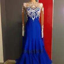 GOODANPAR с длинным рукавом сексуальный узор Стандартный лайкра бальные танцы платье для женщин дамы Современный костюм для вальса конкурс танцевальная одежда