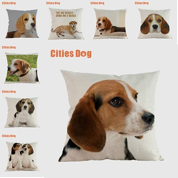 

Beagle dog pillow covers decorative cushion covers for sofa Pillows Animal dogs pillowcase cushions cover home decor almofadas