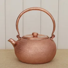 Ручной работы, Чистый медный чайник, чайник, толстая медь, фиолетовый, высококлассный подарок