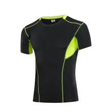 Breathable Men Elasticity Sport T-Shirt Quick Dry Fitness Short Sleeve Top Tee Compression-Shirt S/M/L/XL/2XL Outdoor