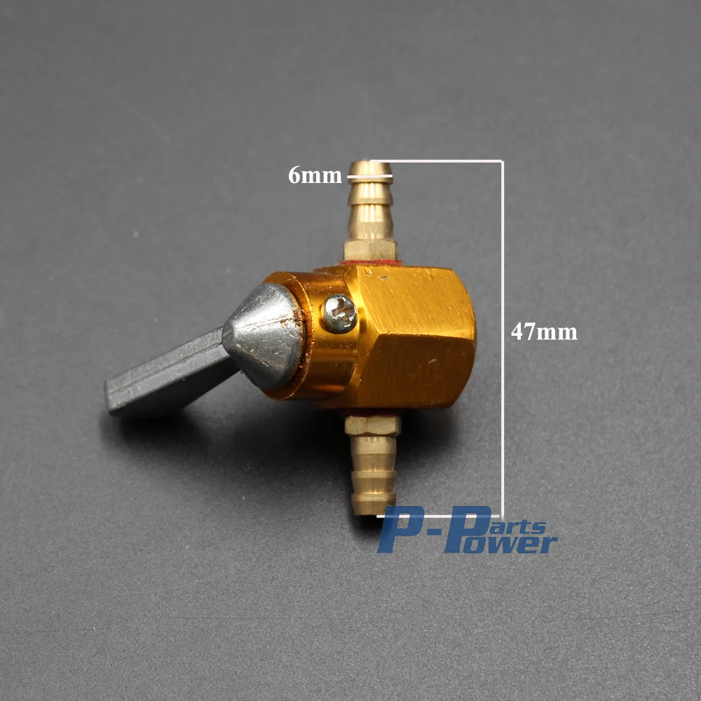 Gold CNC Gas Fuel Tank Switch Tap Valve Petcock ATV Quad MX Dirt Pit