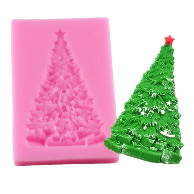 1 шт Рождественская тема мульти стильная силиконовая формочка в виде цветов форма для торта Рождественский Санта Клаус инструмент для мастики помадка сахарное ремесло бисквитный резак