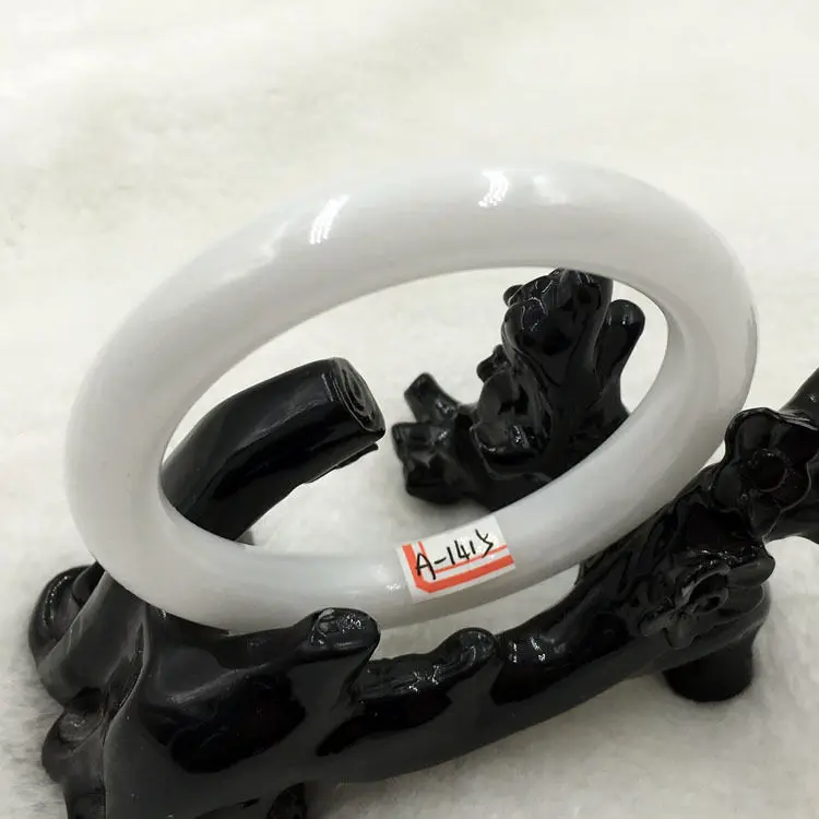 

A-1415 Chinese Beautiful Genuine Natural White stone Gems Bracelet Bangle 56mm
