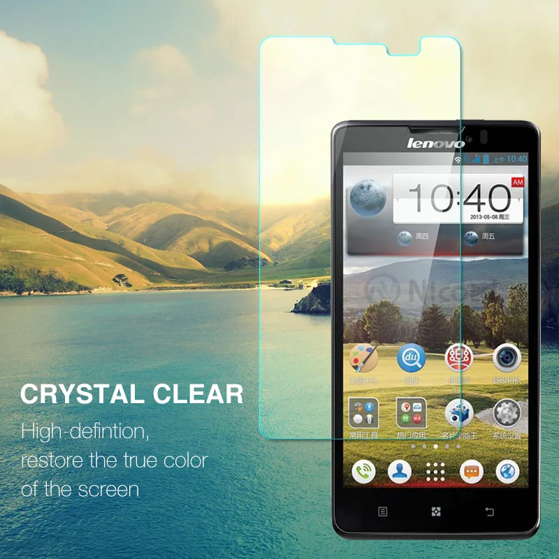 For Lenovo P780 P 780 Screen Protector 2.5D 9h Original Anti-shock 9H Tempered Glass Safety Protective Film pelicula de vidro (1)