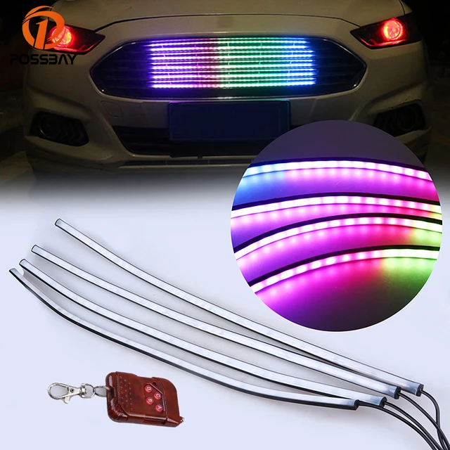 Buy POSSBAY RGB Car Flexible Front Grill LED Knight