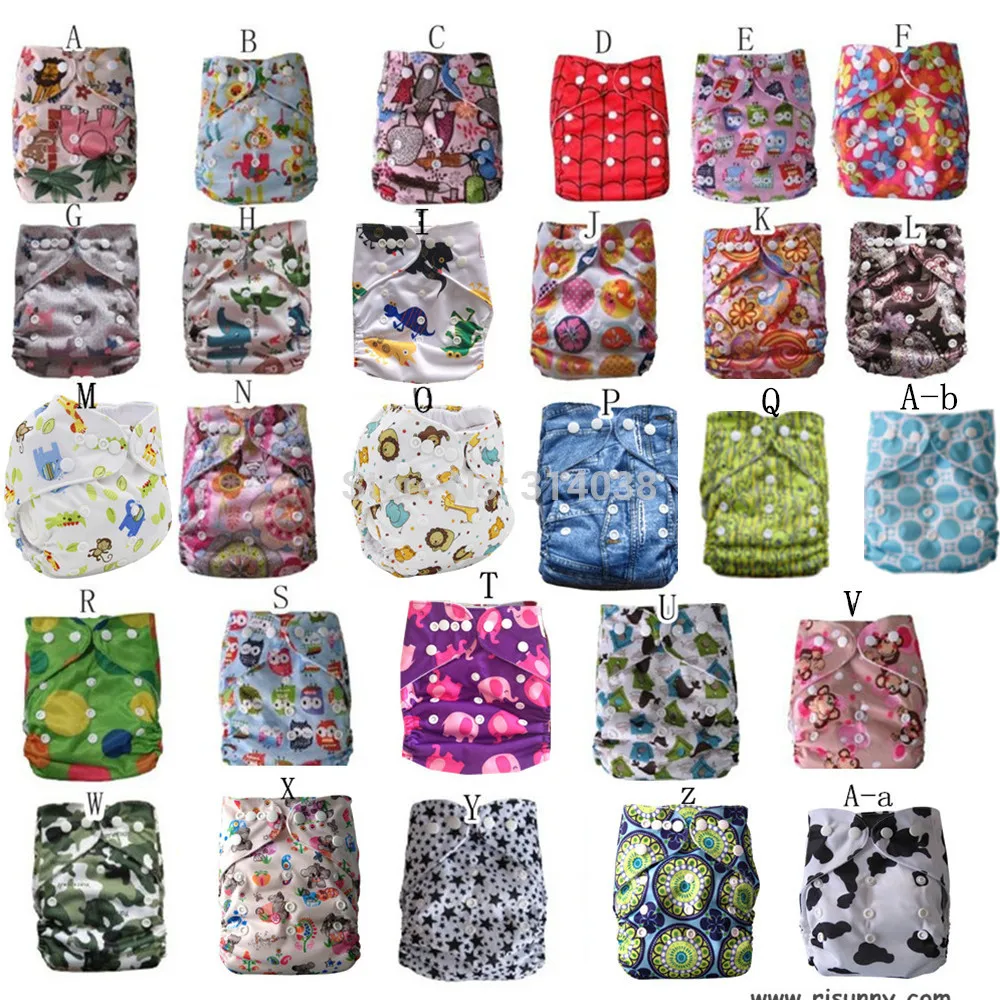 

choose design 2019 new design 20set diaper with insert cloth diapers one size adjustable /baby Nappies