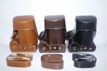 

Camera Video Bag PU Hard Case For sony ILCE-7II A7RII A7MII Camera Hard Camera Bag Half Body Case + strap With tracking