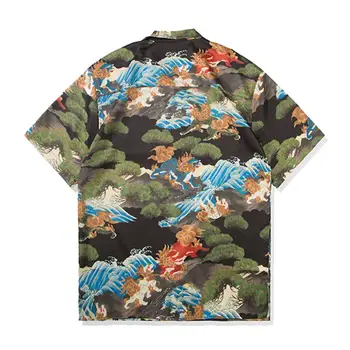 

Harajuku Women Men Blouse Japanese Printed Short Sleeve Shirt Summer Tops And Blouses Unisex Streetwear Blusas tops