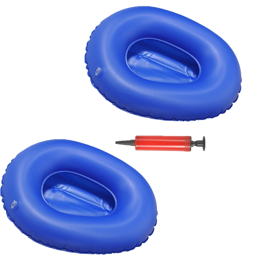 

2PCS Air Inflation Bedpan Professioanl Chair Potty For Men The Aged Random Color