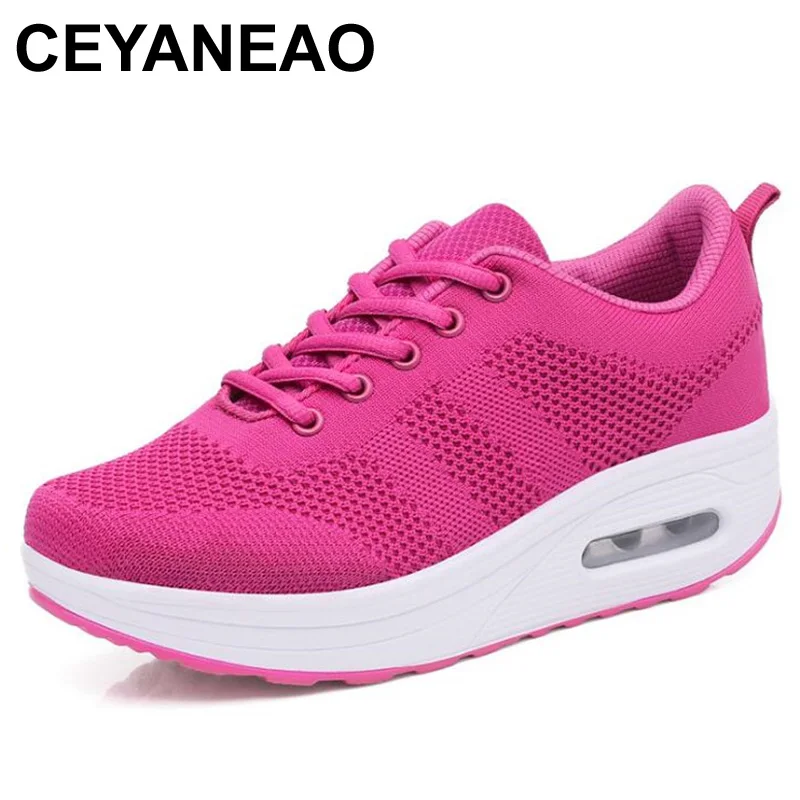 

CEYANEAO Sport Running Shoes Woman Outdoor Breathable Comfortable Shoes Lightweight Mesh Sneakers Women High Quality