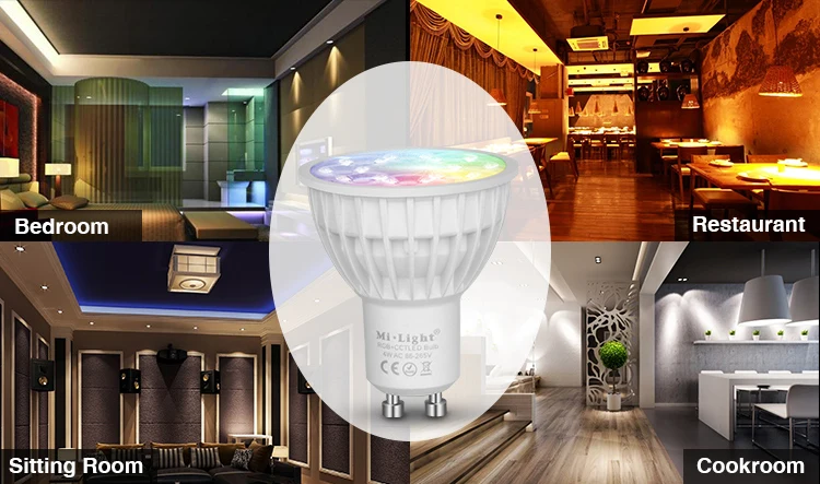 recessed spotlights Mi light AC85V-265V 4W GU10 RGB+CCT LED Dimmable 2.4G Wireless WIFI Remote Milight Led Bulb Led Spotlight Smart Led Lamp Lights spotlight christmas lights
