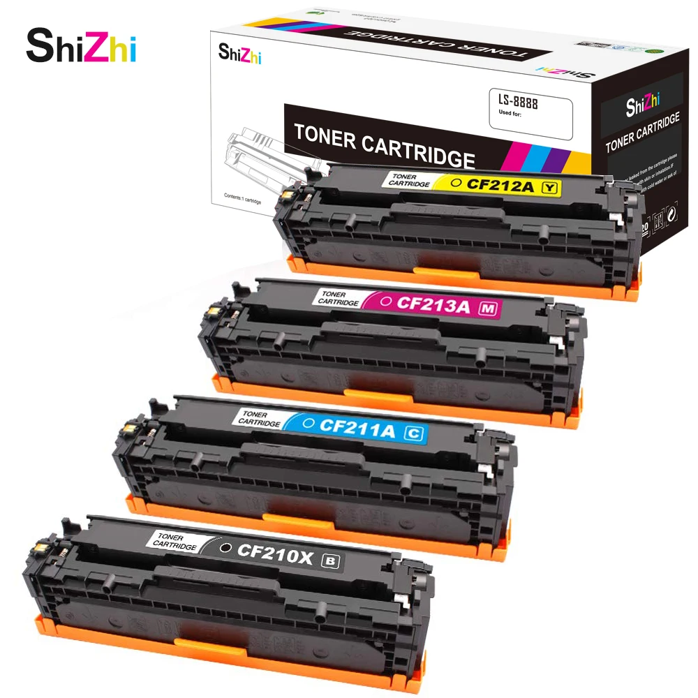 SHIZHI 210a совместимый тонер картридж HP CF210A CF211A CF212A CF213A 131A LaserJet CP1215 CM1312 Pro 200 farbe M251nw