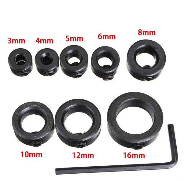 

9 unids stop drill collar / ring / depth of 2.5 mm hex wrench / locator 3/4/5/6/8/10/12/16 mm