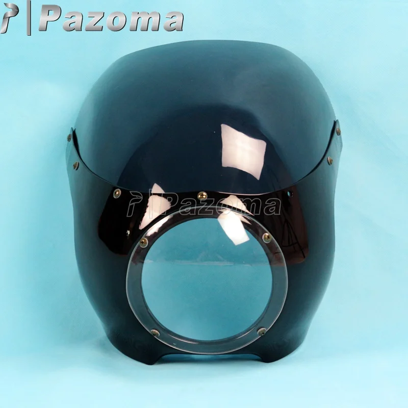 Best Seller  Black and Smoke 5-3/4" Headlight Wind Deflectors Windshield Supermoto Cafe Racer Style Drag Racing 