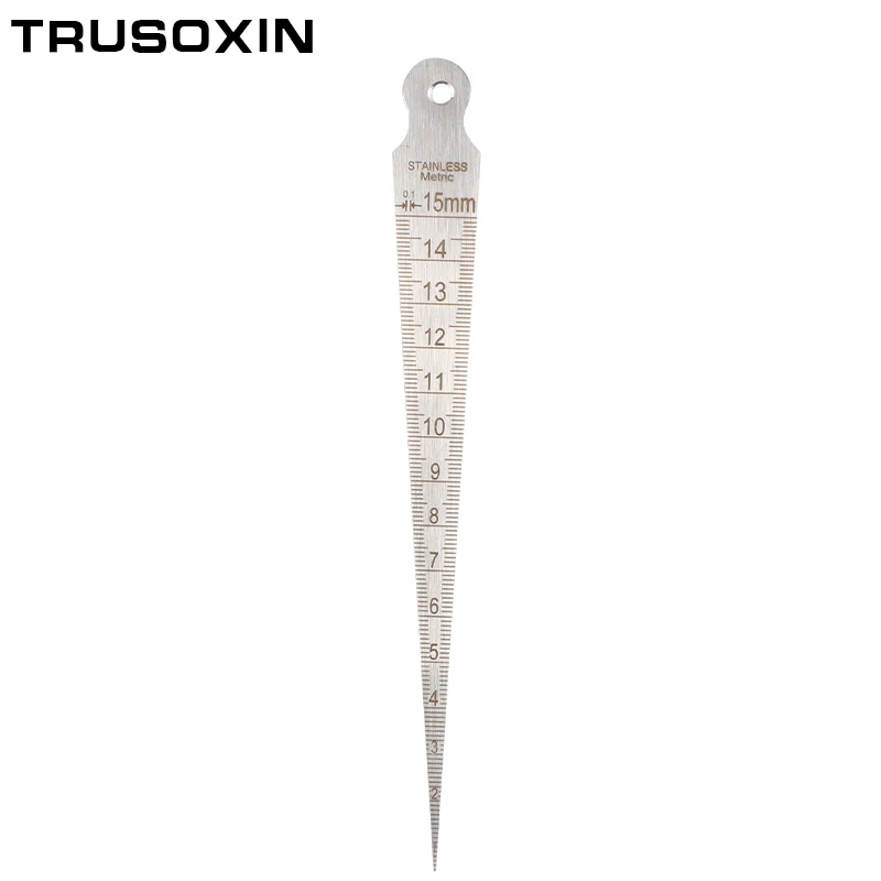 Professional Tools 1-15mm Welding Taper Gauge Stainless Steel Ruler Welding Inspection Taper Gauge Metric Imperial Measure Tool