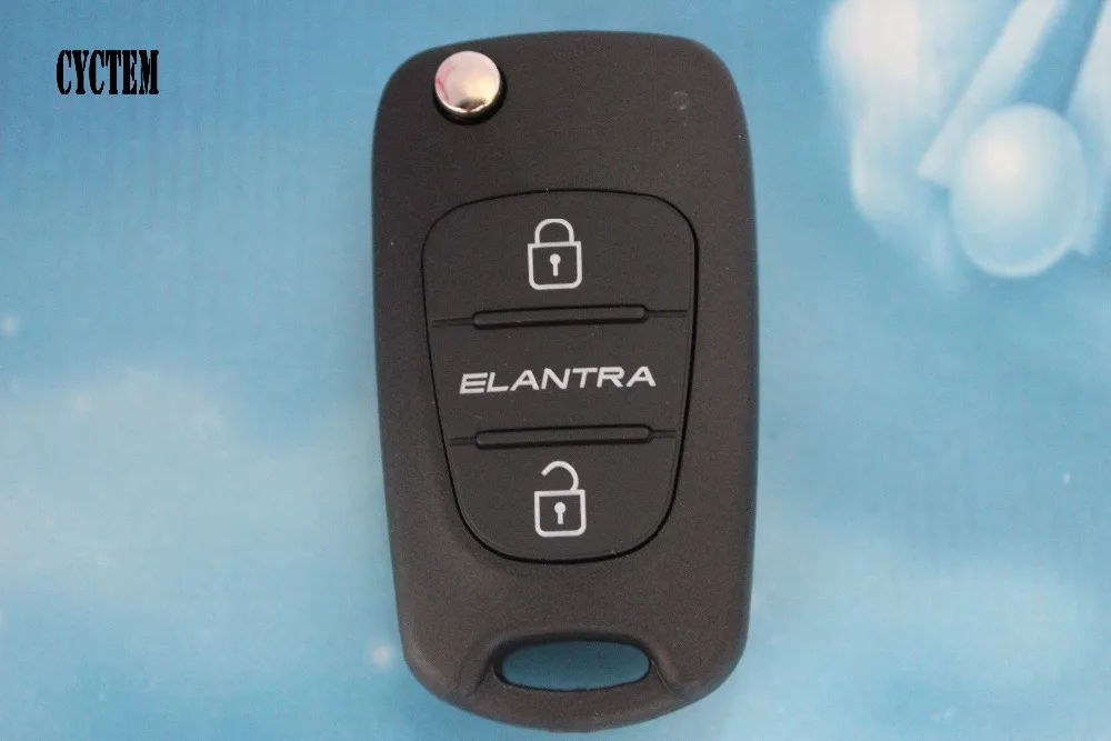 

CYCTEM Car Flip Folding Key Shell Replacement 2 Buttons Remote Key Blank Case Fit For Hyundai Elantra + Free Shipping