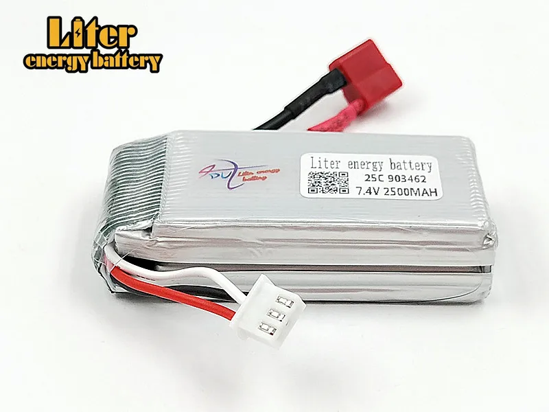 2 шт./компл. 7 4 в 2500 мАч 903462 Lipo аккумулятор 12423 12428 для Wltoys гусеничный автомобиль В 25c