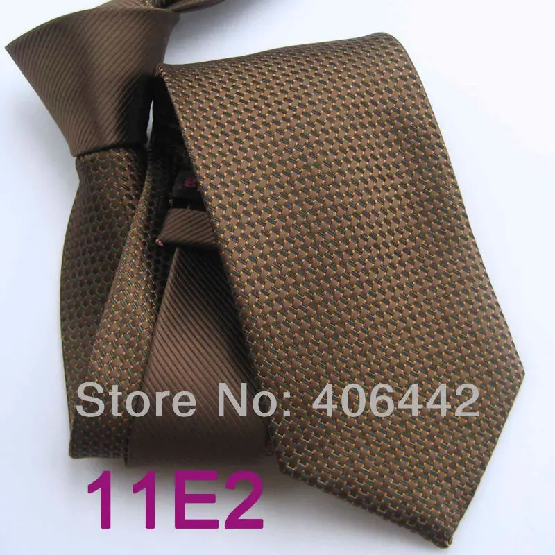 Мужские галстуки Coachella, однотонный коричневый полосатый узел, контрастные клетчатые сетки, обычный тканый галстук, галстук в деловом стиле для свадебных платьев