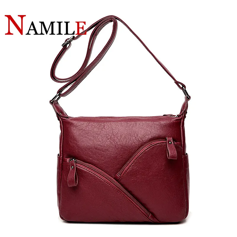 

Simple and stylish solid color comfortable soft temperament ladies shoulder diagonal package