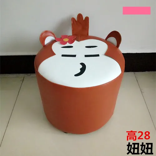 

factory direct sale Cartoon children pidun Wear shoes with in stool Solid wood creative small stool sofaThe low stool round