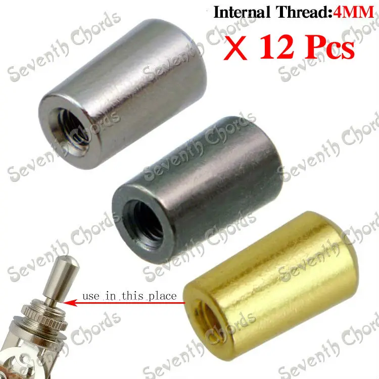 12 Pcs Internal thread 4mm Brass Electric Guitar Toggle