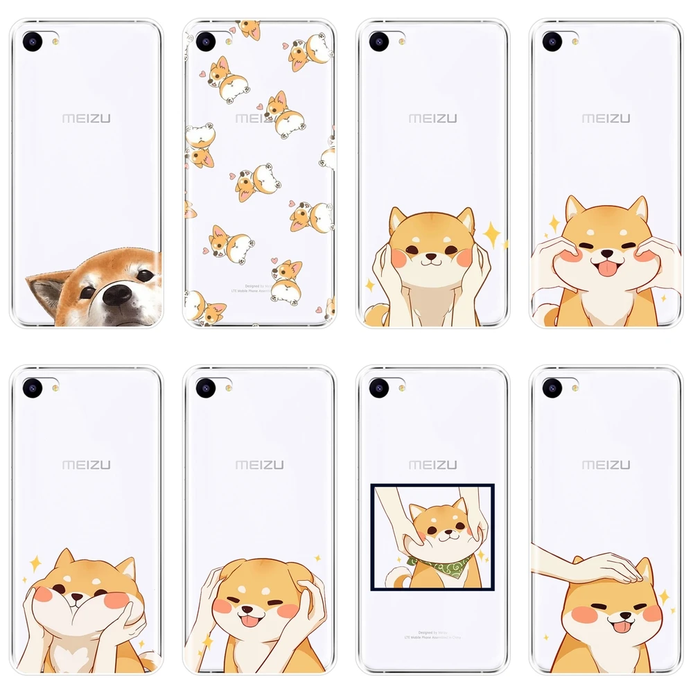Мягкий силиконовый чехол для телефона Meizu 16th 16x15 Lite 16 Plus Шиба ину собака милый