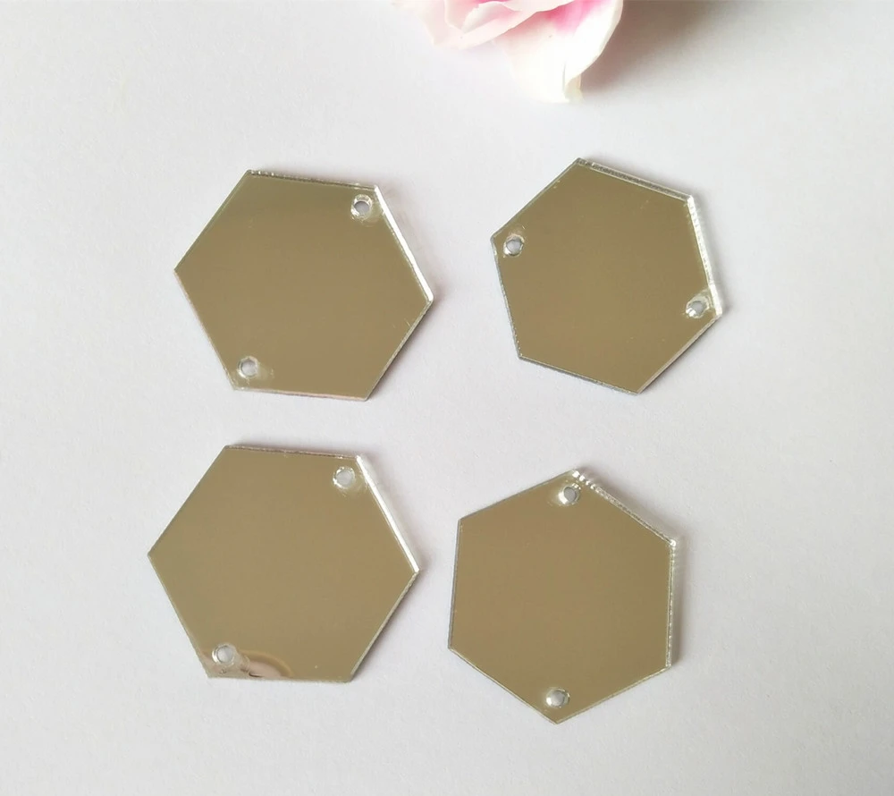 flat mirror beads