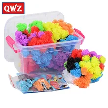 QWZ 400+pcs Bricks Accessories DIY Puff Ball Toys Education Assembling Building Block for Children Baby Kids Action Figures Gift