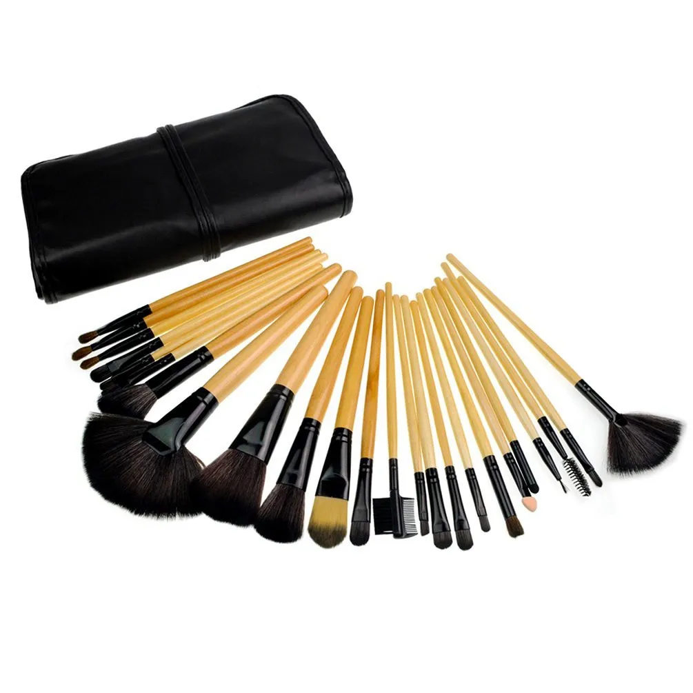 

24pcs Professional Cosmetic Makeup Brush Set with Bag Eyeshadow Eyebrow Amphibious Women Beauty Facial Make Up Tools kit