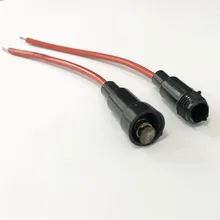 10 шт. автомобильный держатель автоматического предохранителя корпус в линии черный красный пластиковый винт типа с проводом 5x20 мм